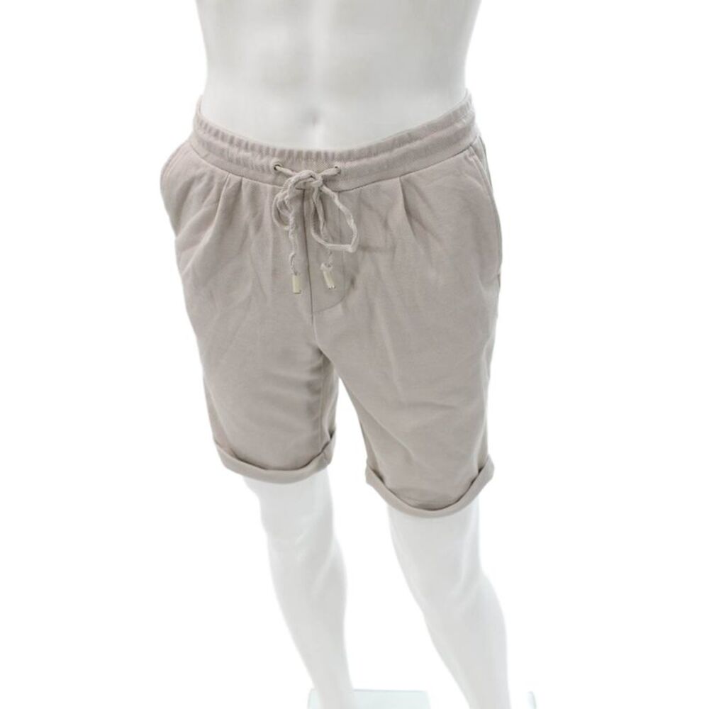 Zara Mens Sweat Shorts Beige Drawstring Size M